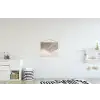 Golvende lijnen - Luchtstromen - Harmonieus textielposter latten blank klein -kinderkamer