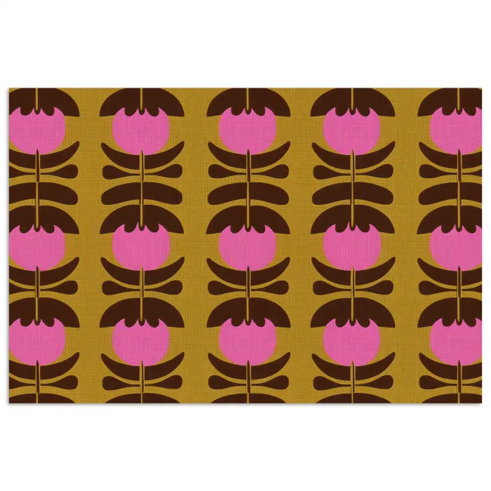 Abstract - Bloemen - Roze poster papier klein 62 -3d