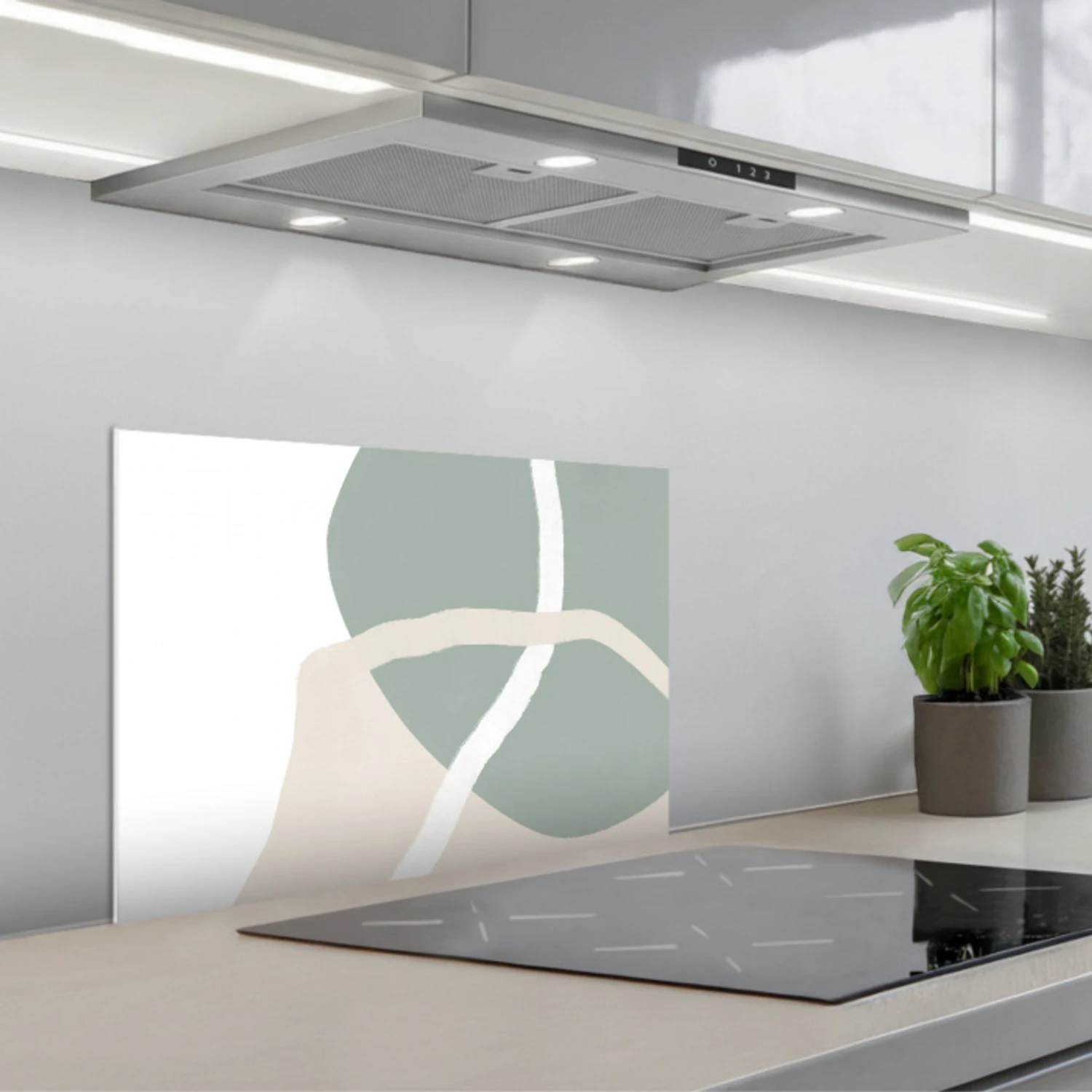 Minimalisme - Pastel - Design keuken achterwand spatscherm klein -3d_schuin