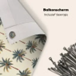 Palmbomen - Tropisch - Groen Balkonbeschermer Duitsland klein 596 -closeup_NL