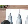 Vissen - Illustratie - Delfts - Blauw muismat rubber klein -closeup