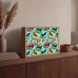 Teckels - Zwembad - Kleurrijk Light Box met batterij (Wandlamp) middel 907 -sfeer2