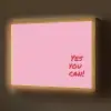 Yes you can do it - Rood - Roze Light Box met batterij (Wandlamp) middel -z3d_website