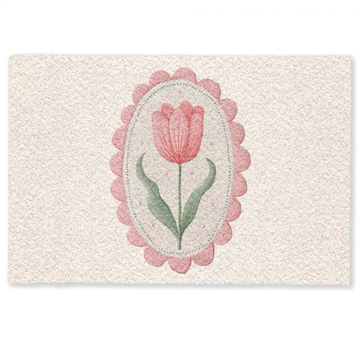 Tulp - Lijst - Ovaal - Illustratie Deurmat klein -zkaufland3d