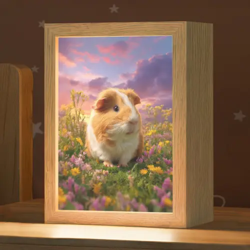 Cavia - Kleurrijk - Bloemen Light Box met kabel klein -zzz_3d_website