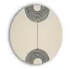 Geometrische bogen - Minimalistisch - Symmetrisch Akoestische PET Vilt - Rond klein -3d