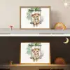 Leeuw - Dier - Kinderen - Jungle Light Box met batterij (Wandlamp kind) middel -sfeer3_kind