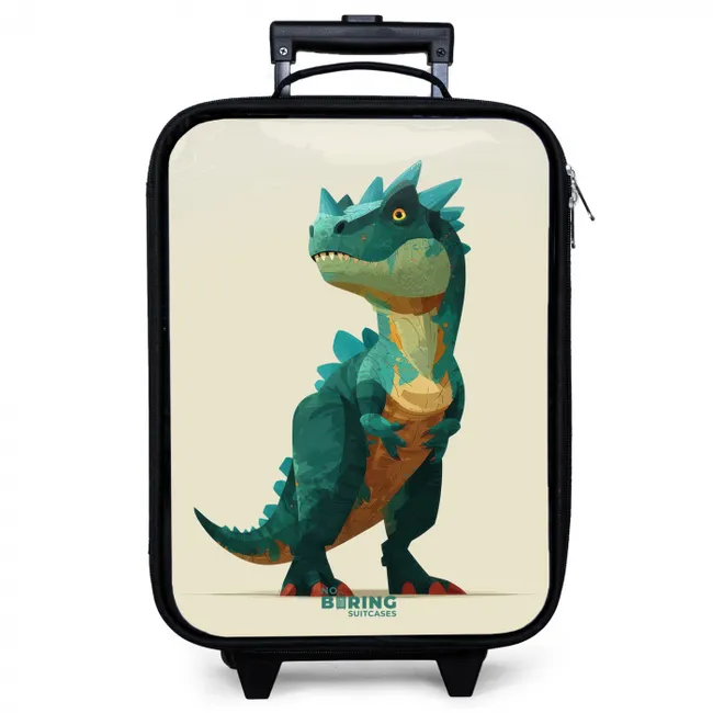Gehoornde dino met scherpe blik Kinderkoffer - Zwart klein -zzz_website3d