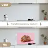 Taco - Kleurrijk - Edelstenen - Goud keuken achterwand spatscherm klein -voor_na_NL