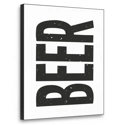 Bier - Japandi - Decoratie - Zwart Textielframe zwart klein -3d
