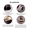 Schotse hooglander - Goud - Hoorns - Zwart wit - Koe - Dieren Inductie beschermer vinyl 3mm klein -zzzzzzz-cc-werking