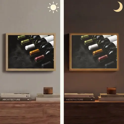 Wijn - Flessen - Variatie - Smaken Light Box met batterij (Wandlamp) middel -sfeer3