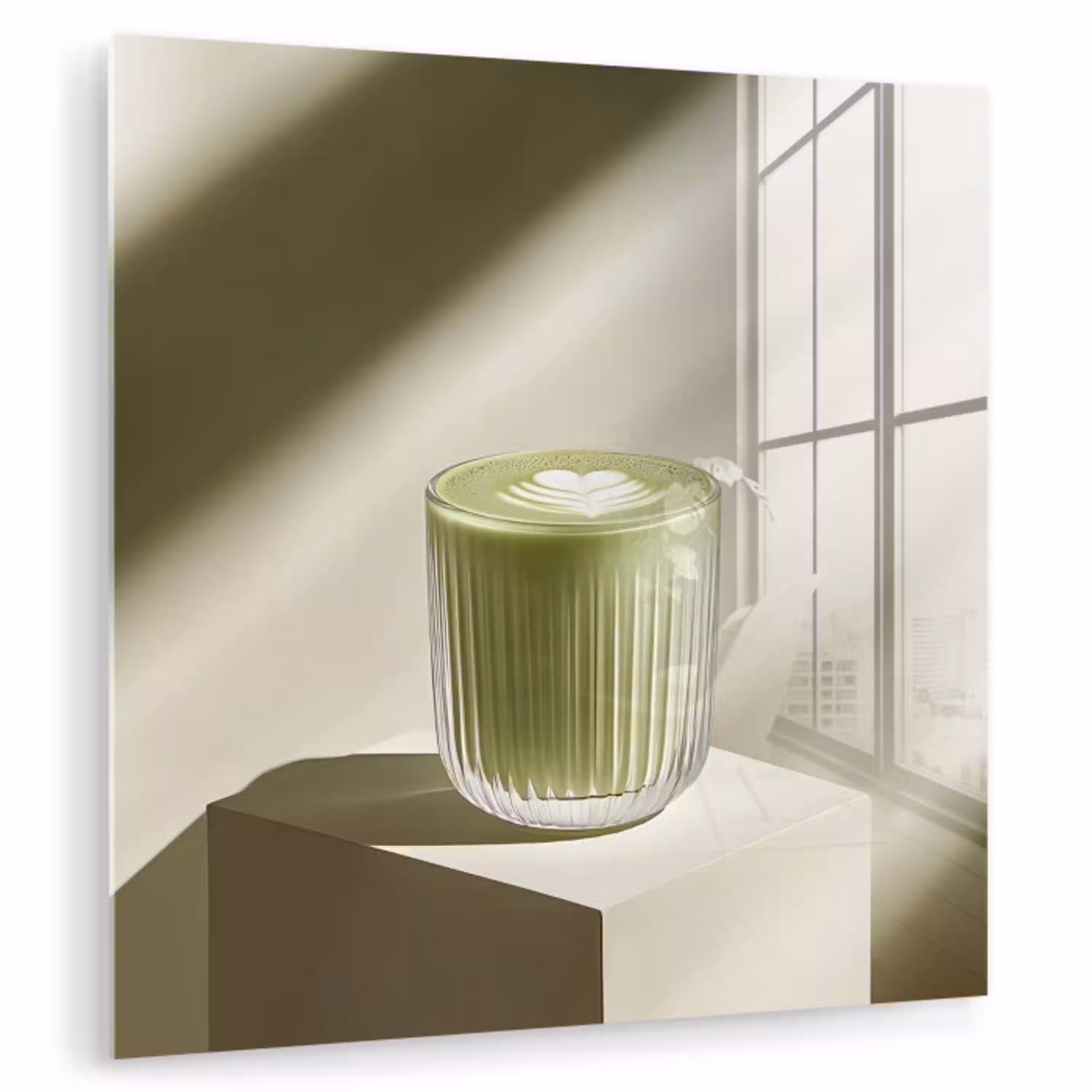 Matcha - Glas - Groen - Minimalistisch plexiglas 5mm klein -zzzproduct_nieuw