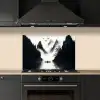 Roeiboot - Mistig - Bergen - Vogels keuken achterwand spatscherm klein -sfeer1