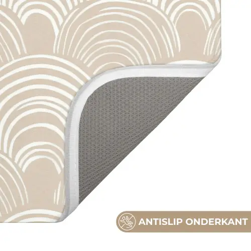 Golven - Structuur - Beige Badmat klein 997 -USP_AntislipNL