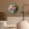 Orchidee - Boeket - Vaas - Bloemen Wandcirkel plexiglas klein -sfeer1