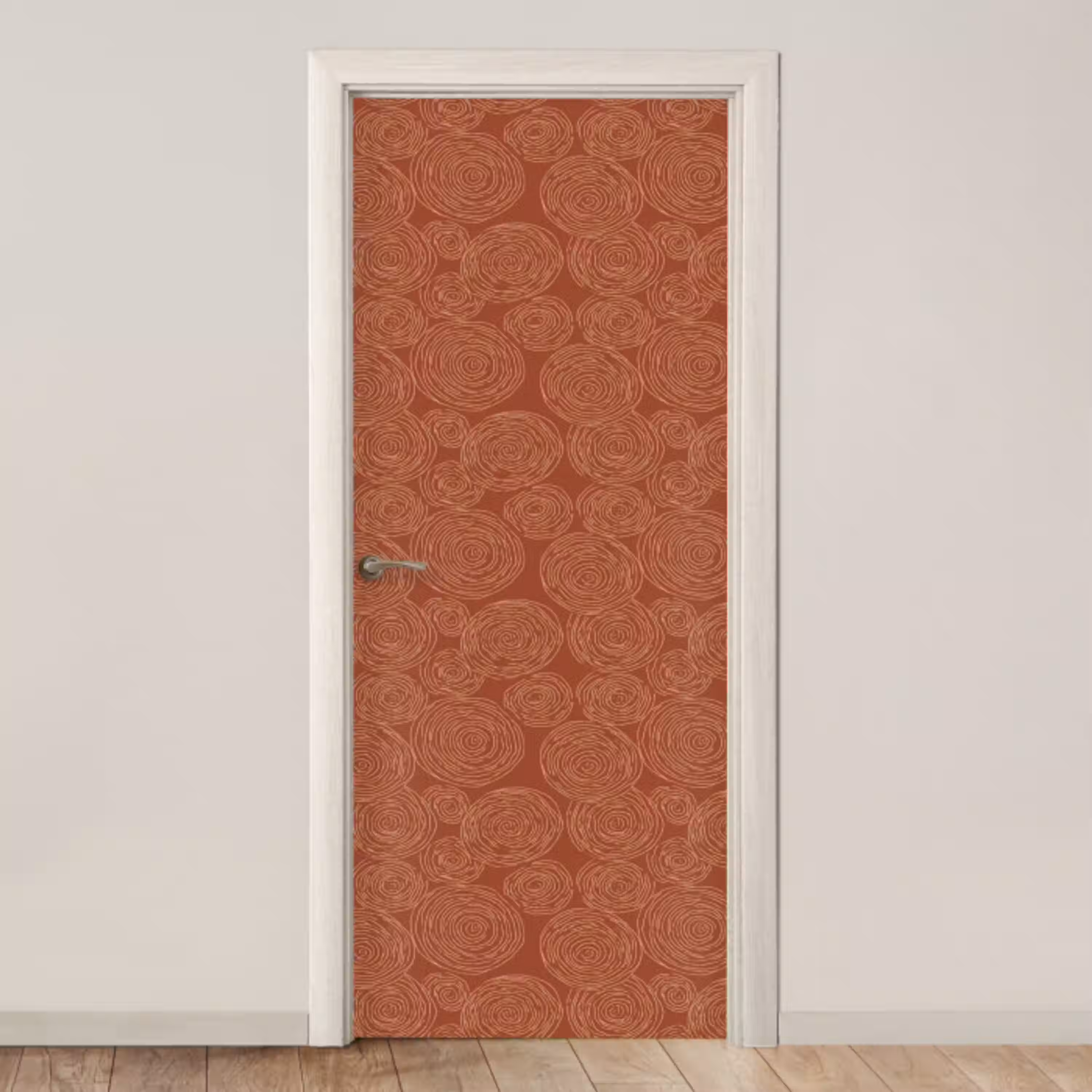 Cirkels - Abstract - Artistiek - Terracotta deurposter klein 289 -3d_beige