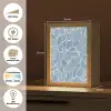 Abstract - Blauw - Bladeren Light Box met kabel (Tafellamp) klein -USP_websiteoverzichtDE