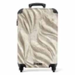 Textuur - Reliëf - Beige NBS - Handbagage koffer - Volwassenen Unisex middel -productfoto_recht