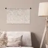 Bloemenprint - Grijs - Crème Wandkleed katoen klein 269 -sfeer4