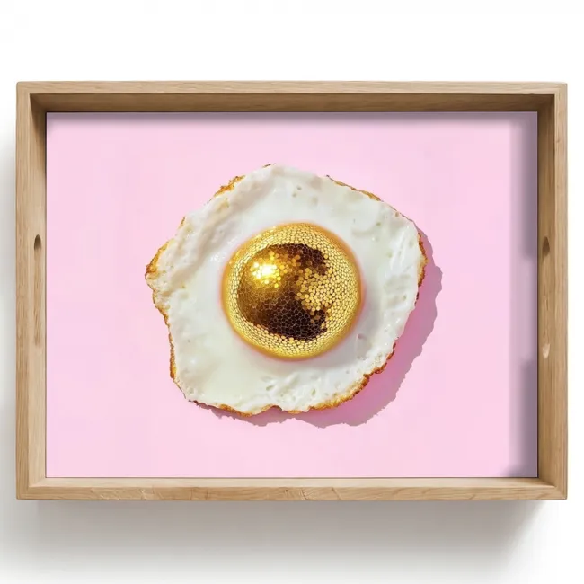 Tablett - Ei - Disco - Frühstück - Glitzer