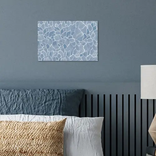 Abstract - Blauw - Bladeren poster papier klein -sfeer2