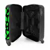 Groene fragmenten op zwart NBS - Handbagage koffer - Kinderen Unisex middel -binnenkant