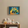 Abstract - Tractor - Groen Light Box met batterij (Wandlamp kind) middel -sfeer2_kind