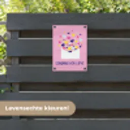 Envelop - Love - Hartjes - Valentijn tuinposter los doek klein -sfeer3