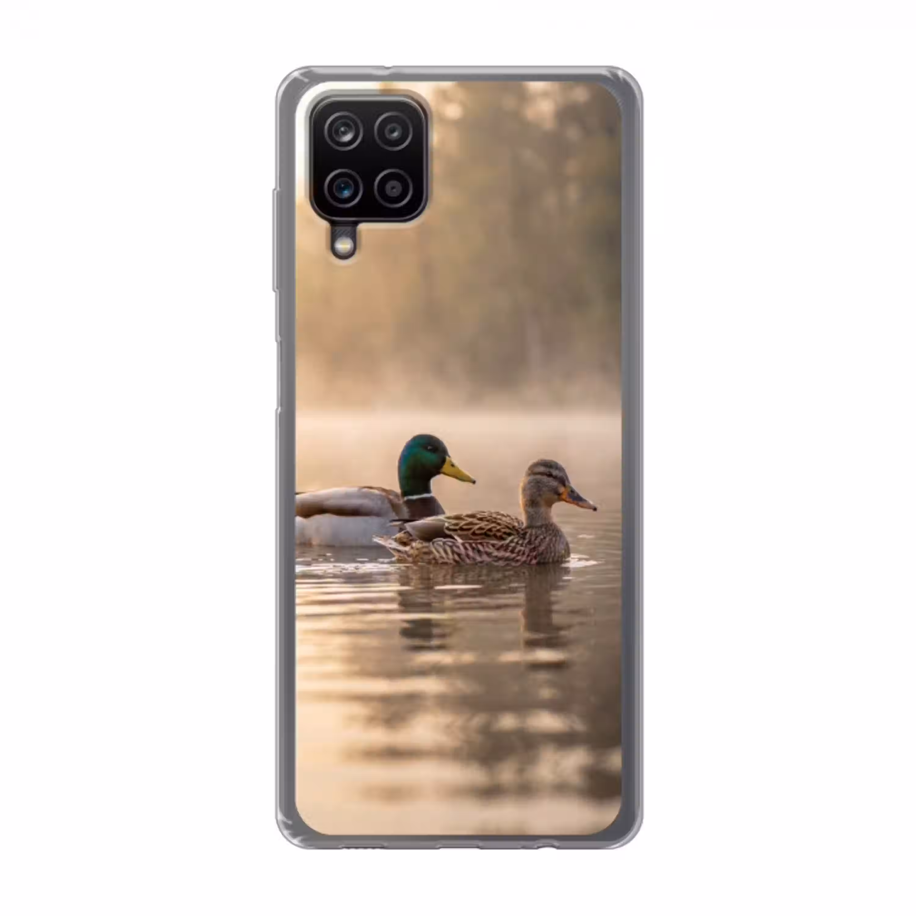 Eenden - Water - Mist - Natuur Telefoonhoesje Samsung Galaxy A12 klein -3d