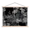 Tropisch - Jungle - Bomen - Bladeren textielposter latten blank klein -3d