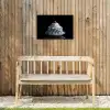Taart - Slagroom - Kers - Bord - Delfts blauw Tuinposter op houten frame 2 cm dik klein -sfeer4
