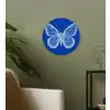 Vlinder - Wit - Getekend - Stippen Wandcirkel plexiglas klein -sfeer3