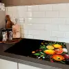Citroenen - Zwart - Kruiden - Graffiti - Verf Inductie beschermer vinyl 3mm klein -sfeer3