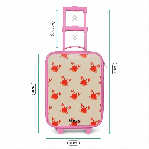 Krabbenkwestie Kinderkoffer - Roze klein -productfoto_formaten