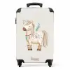 Bohemian paard in beige tinten NBS - Handbagage koffer - Volwassenen Unisex middel -productfoto_recht