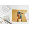 Ijsvogel - Pilaar - Koksmuts - Vogel muismat rubber klein -witbureau