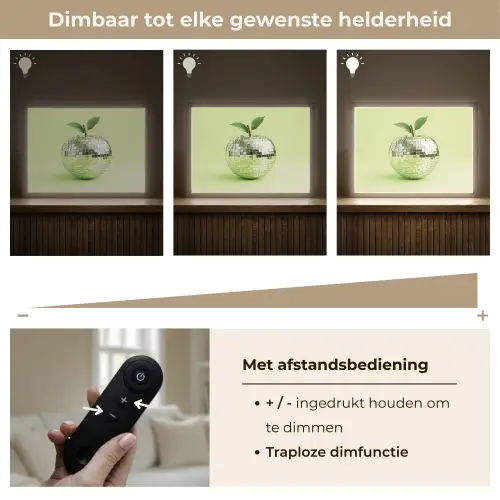 Groen - Disco - Decoratie - Appel Light Box met batterij (Wandlamp) middel -USP_dimbaarNL