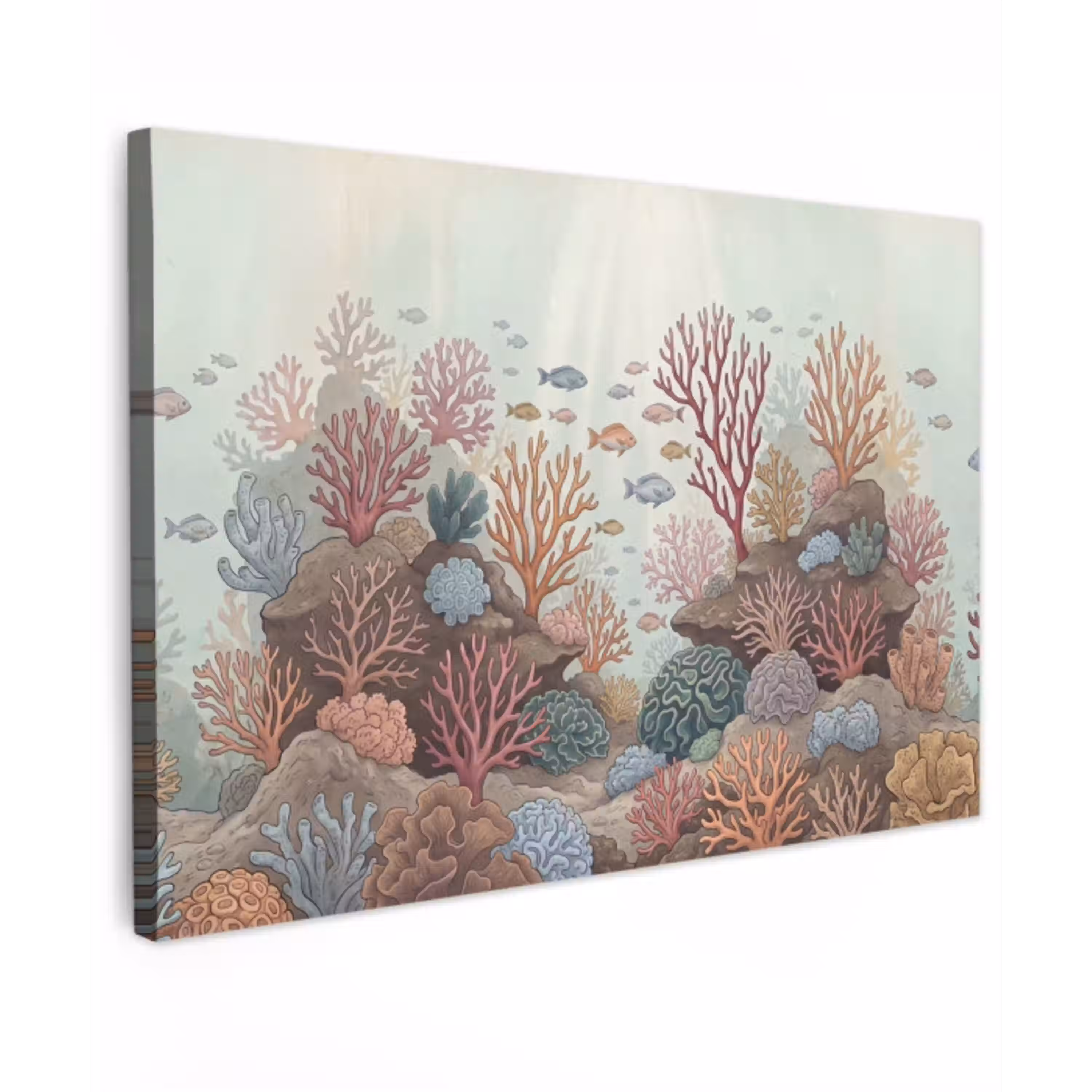 Onderwater - Koraal - Vis - Natuur canvas 2cm klein -z3d