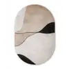 Contourlijnen - Abstracte landschap Wandcirkel Ovaal Forex klein -3d