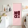 Nice - Uitroepteken - Roze deurposter klein -sfeer5