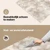 Zandkleurig - Marmer - Natuursteen Inductie beschemer met haakjes klein 777 -ky-schoon-nl