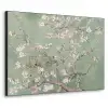 Amandelbloesem - Kunst - Van Gogh - Groen Textielframe zwart klein -3d