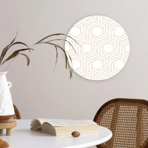 Design - Geometrie - Patroon Wandcirkel kunststof plaat 5mm dik klein 188 -sfeer4