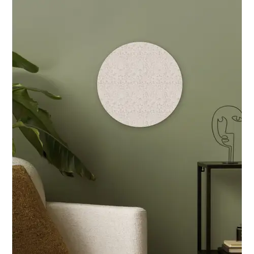 Bloemen - Bladeren - Licht - Taupe Wandcirkel kunststof plaat 5mm dik klein 188 -sfeer3