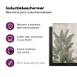 Bananenbladeren - Beton - Groen Inductie beschermer vinyl 3mm middel -zzzzzzz-cc-usp
