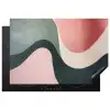 Abstract - Golven - Sierlijk - Roze Inductie beschermer vinyl 3mm klein -3d