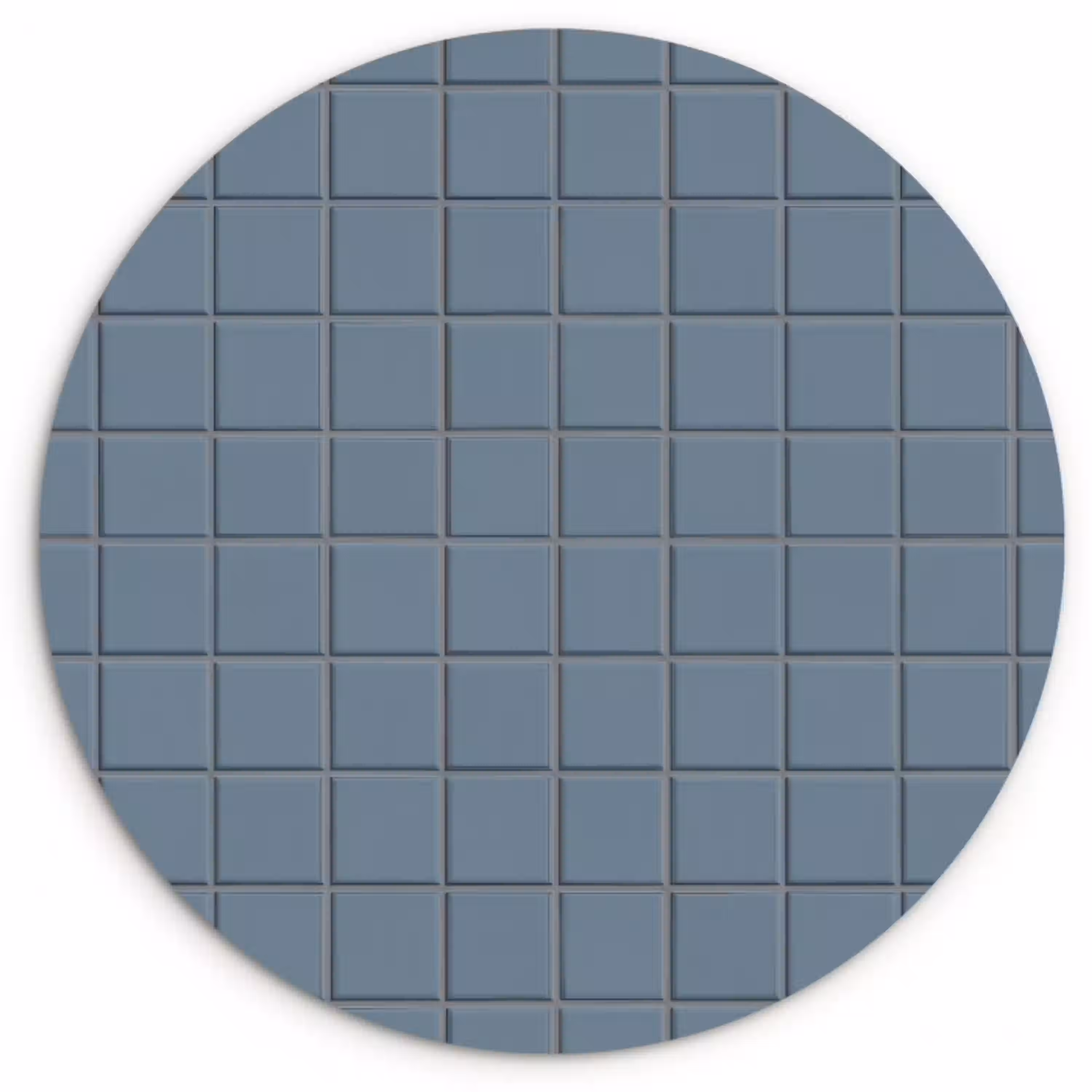 Patroon - Tegel - Blauwgrijs Wandcirkel kunststof plaat 5mm dik klein 188 -3d