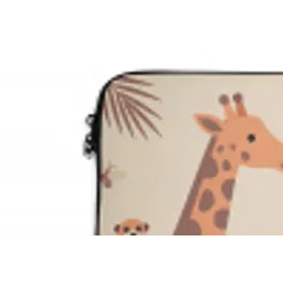 Dieren - Tropisch - Safari - Kleurrijk laptophoes neopreen klein -detail