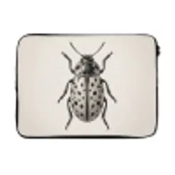Kever - Insect - Vintage laptophoes neopreen klein -3d